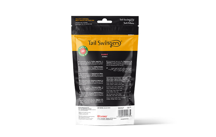 TAIL SWINGERS Hypoallergenic PUPPY Заешко филе 100гр гръб