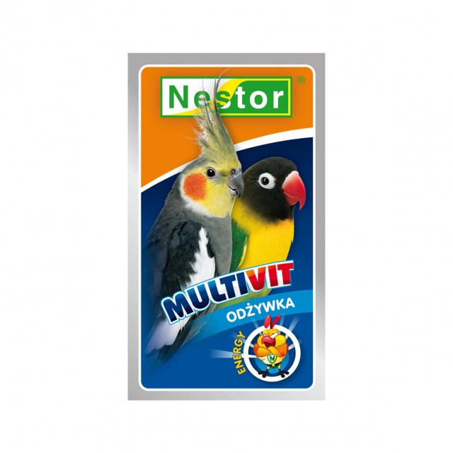 Multivit хранителна добавка за средни папагали 20 г, Nestor