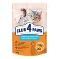 Club 4 Paws Премиум — Пауч за Котки с Чувствително Храносмилане (Пиле в Сос)