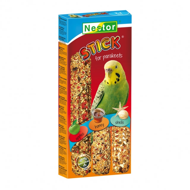 Колба Classic 3-в-1 Ябълки+Мед+Черупки за малки папагали, Nestor