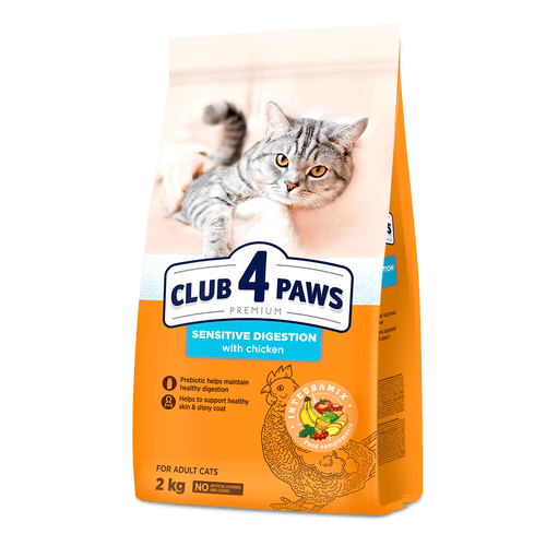 Club 4 Paws Премиум — Суха Храна за Котки с Чувствително Храносмилане