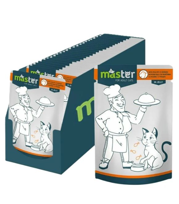 Пауч за котки с пиле, Master