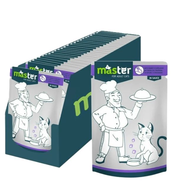 Пауч за котки с заешко, Master